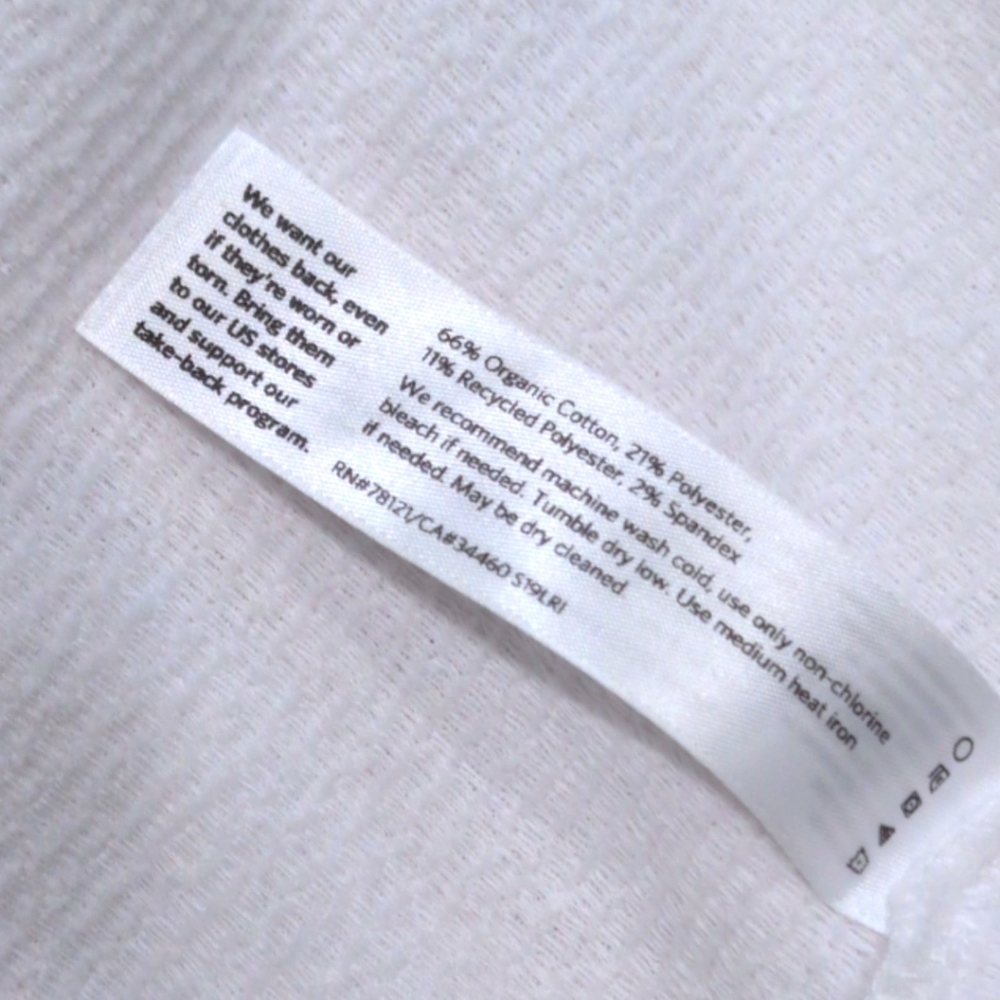 Eileen Fisher White Open Front Cardigan Organic Cotton Small Textured - Picture 4 of 4